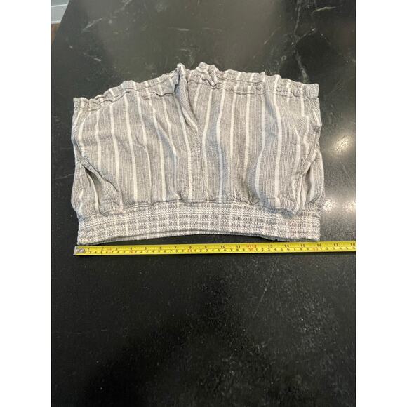 BRIGGS linen blend blk/white stripe baggy shorts XL - Picture 7 of 9